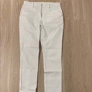 Pinstripe white trouser